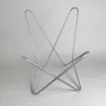 Handmade Blue Leather Butterfly Chair