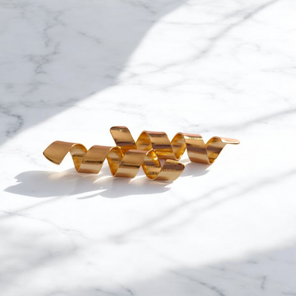 Golden Brass Spiral Drop Earrings – Minimal Yet Bold