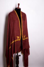 Handwoven Cashmere Shawl Colorful Floral Embroidered Wrap
