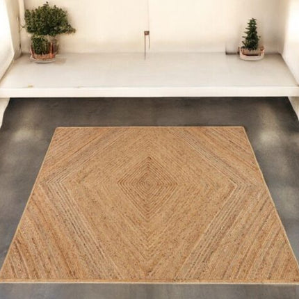 Plain Natural Jute Hand braided Rug for Living Room