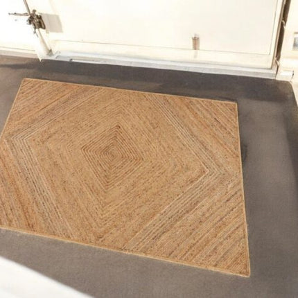 Plain Natural Jute Hand braided Rug for Living Room