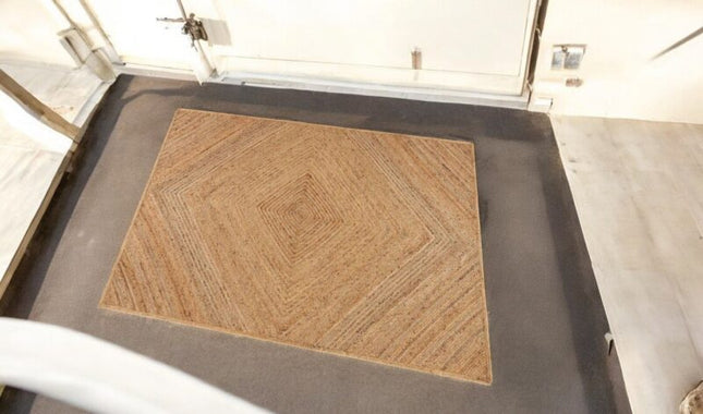 Plain Natural Jute Hand braided Rug for Living Room