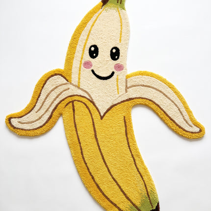 Banana Rug – Handmade Tufted Cute Fruit Carpet for Kids Room