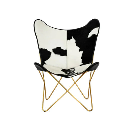 Handmade Cowhide Leather Butterfly Chair Stylish & Durable Comfort Recliner