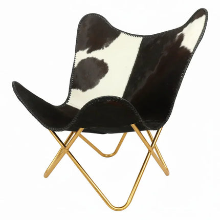 Classic Hairon Leather Butterfly Chair Aesthetic Home Decor