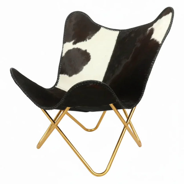 Classic Hairon Leather Butterfly Chair Aesthetic Home Decor