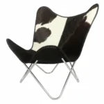 Classic Hairon Leather Butterfly Chair Aesthetic Home Decor