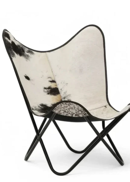 Hairon Leather Butterfly Chair Handmade Luxury Recliner for Your Living Space