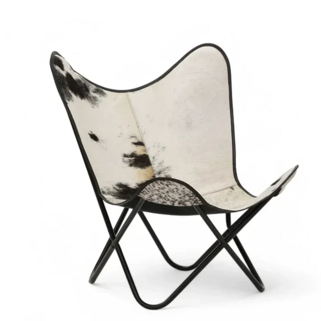 Hairon Leather Butterfly Chair Handmade Luxury Recliner for Your Living Space