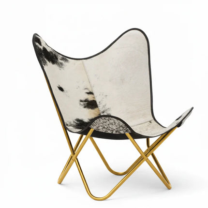 Hairon Leather Butterfly Chair Handmade Luxury Recliner for Your Living Space