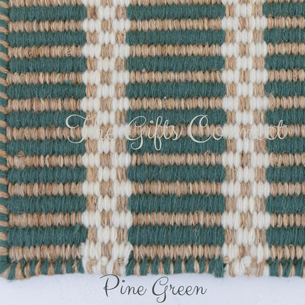 Bohemian Wool Jute Handwoven Natural Reversible Area Rug