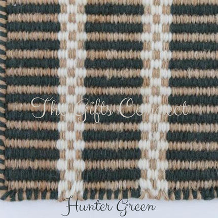 Bohemian Wool Jute Handwoven Natural Reversible Area Rug