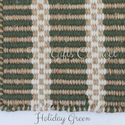Bohemian Wool Jute Handwoven Natural Reversible Area Rug