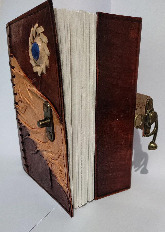 Hocus Pocus Blue Stone Leather Journal