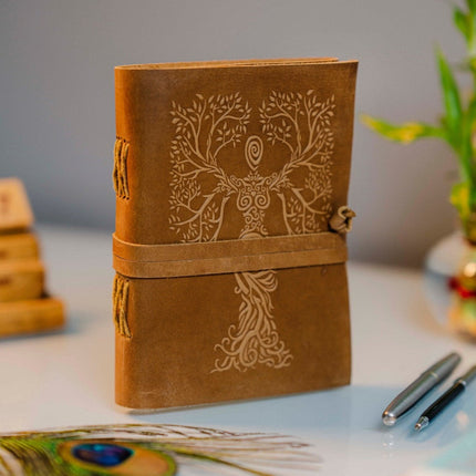 Tree of Life Blank Leather Journal Notebook