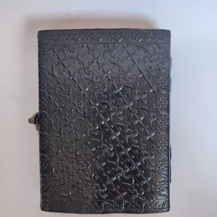 Handmade Wolf Lapis Stone Leather Journal