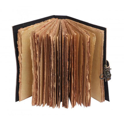 Witch Printed Leather Journal – Handmade Notebook with Lock
