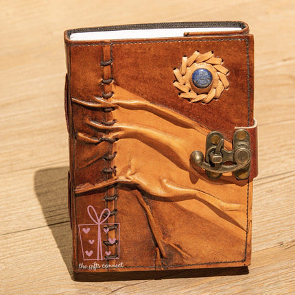 Hocus Pocus Blue Stone Leather Journal