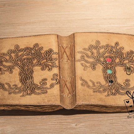 Celtic Grimoire Tree Of Life Leather Journal