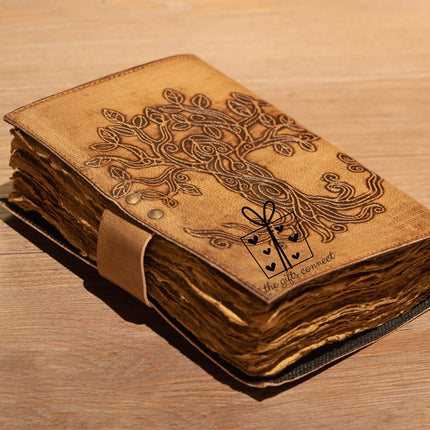 Celtic Grimoire Tree Of Life Leather Journal