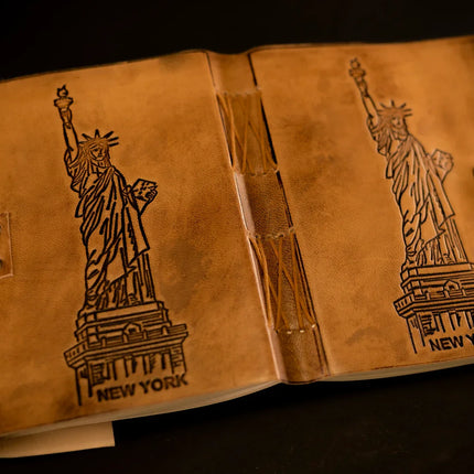 Statue Of Liberty Handmade Leather Notebook