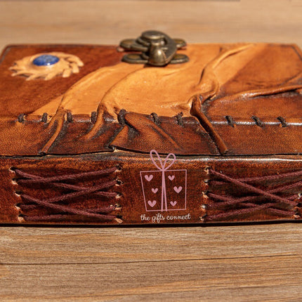 Hocus Pocus Blue Stone Leather Journal