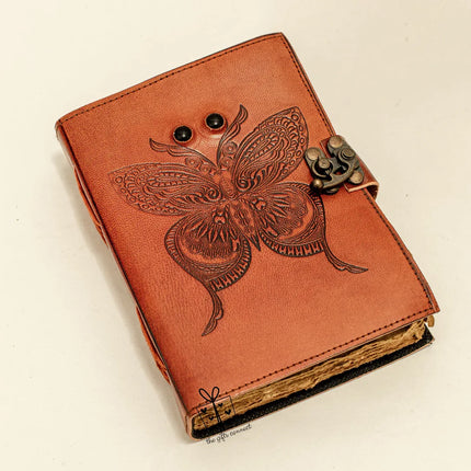 Butterfly Embossed Leather Journal
