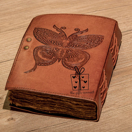 Butterfly Embossed Leather Journal