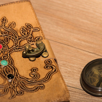 Celtic Grimoire Tree Of Life Leather Journal