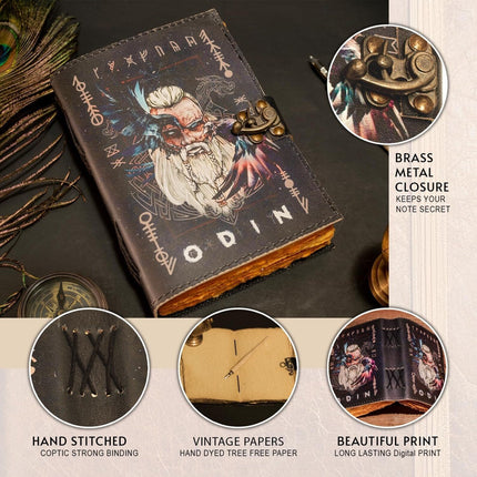 Handmade Odin Leather Diary – Vintage Deckle Edge Journal