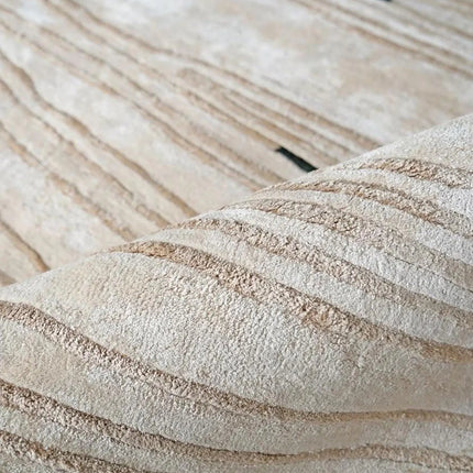 Hand Tufted Modern Striped Wool Rug for Living Room, Elegant Carpet For Stylish Decor, Soft Area Rug