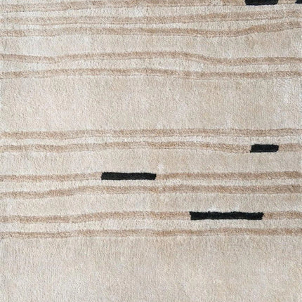 Hand Tufted Modern Striped Wool Rug for Living Room, Elegant Carpet For Stylish Decor, Soft Area Rug