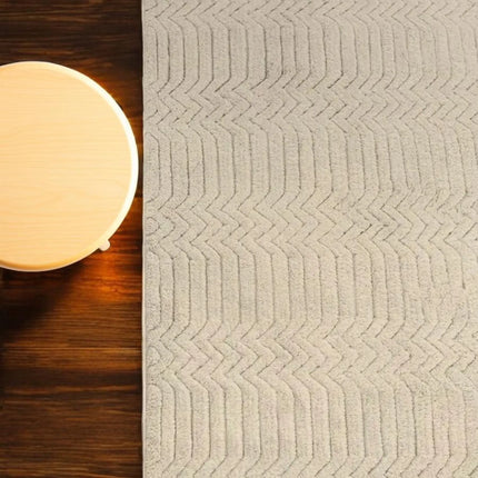 Geometric Wool Hand Tufted High-Low Zigzag Modern Carpet