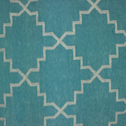 Silver Lurex Turquoise Rug