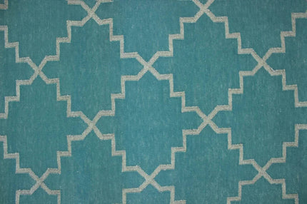 Silver Lurex Turquoise Rug