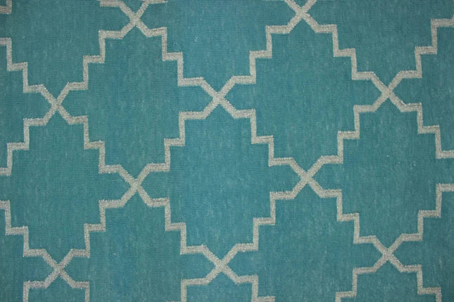 Silver Lurex Turquoise Rug