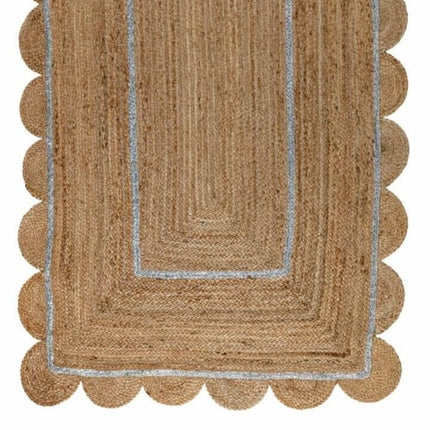 Silver Scallop Jute Rug