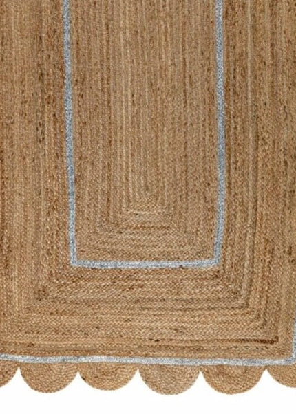 Silver Scallop Jute Rug