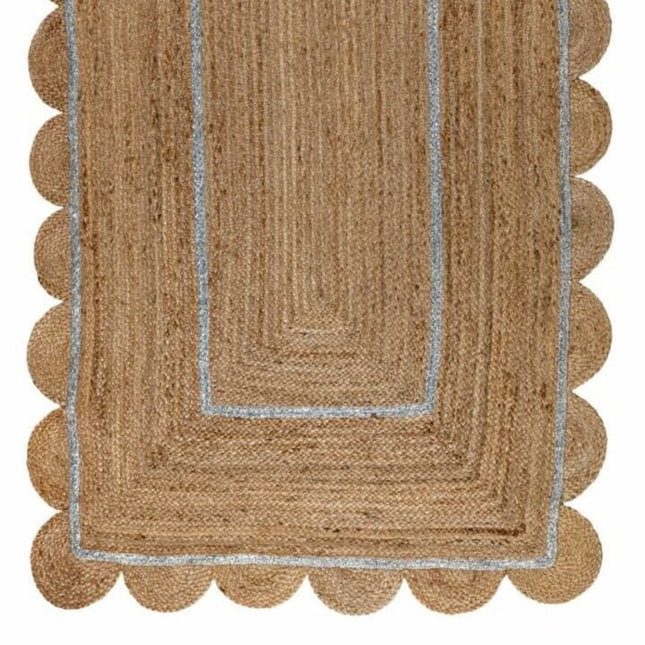 Silver Scallop Jute Rug