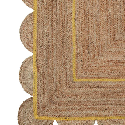 Yellow Scallop Jute Rug