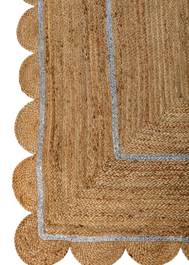 Silver Scallop Jute Rug
