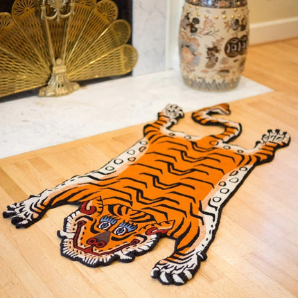 Tibetan Tiger Rug Hand Tufted Meditation Rug