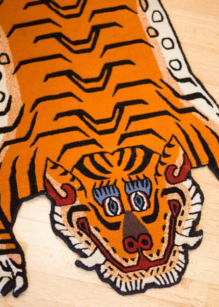 Tibetan Tiger Rug Hand Tufted Meditation Rug