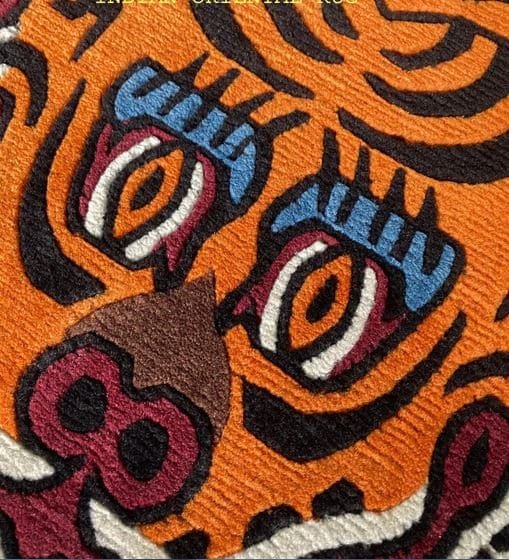 Tibetan Tiger Rug Hand Tufted Meditation Rug