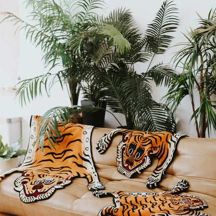 Tibetan Tiger Rug Hand Tufted Meditation Rug