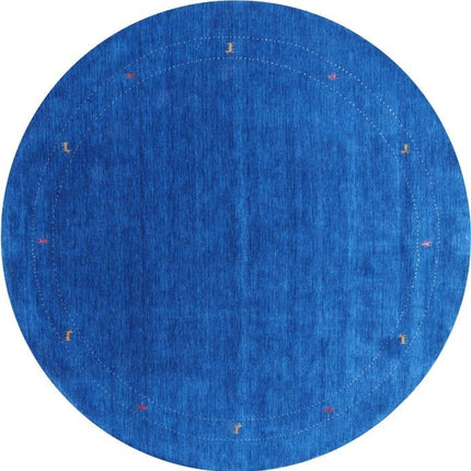Round Gabbeh Hand Knotted Wool Area Rug