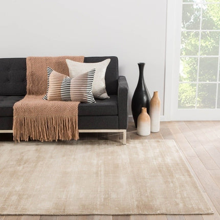 Solid Silk Area Rug, Viscous Rug for Living Room