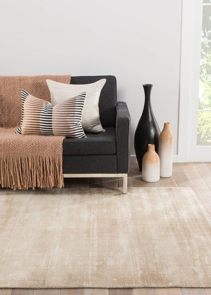 Solid Silk Area Rug, Viscous Rug for Living Room