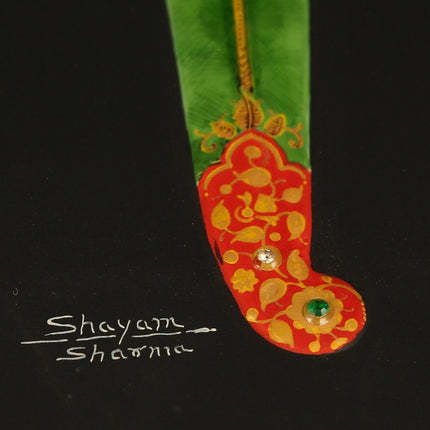 Handmade painting of Royal Indian Dagger of Mughals