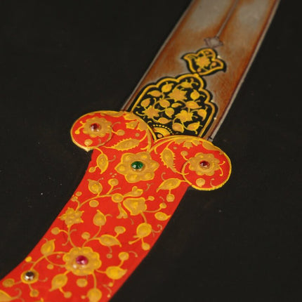 Handmade painting of Royal Indian Dagger of Mughals
